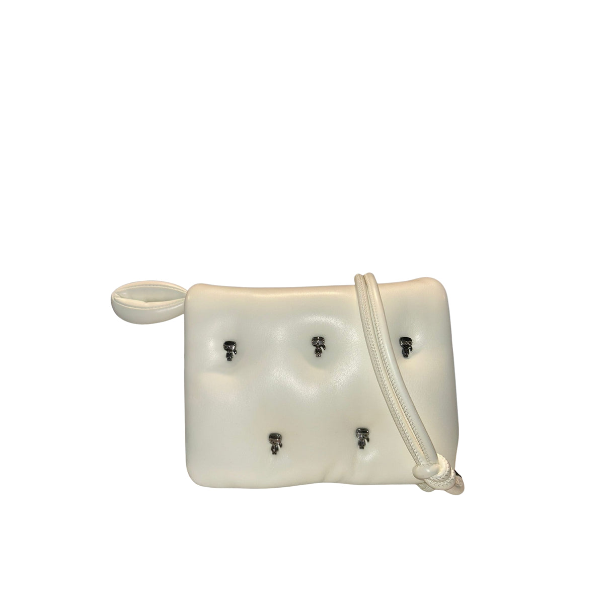 Borsa K/Ikonik multi pin con tracolla - White