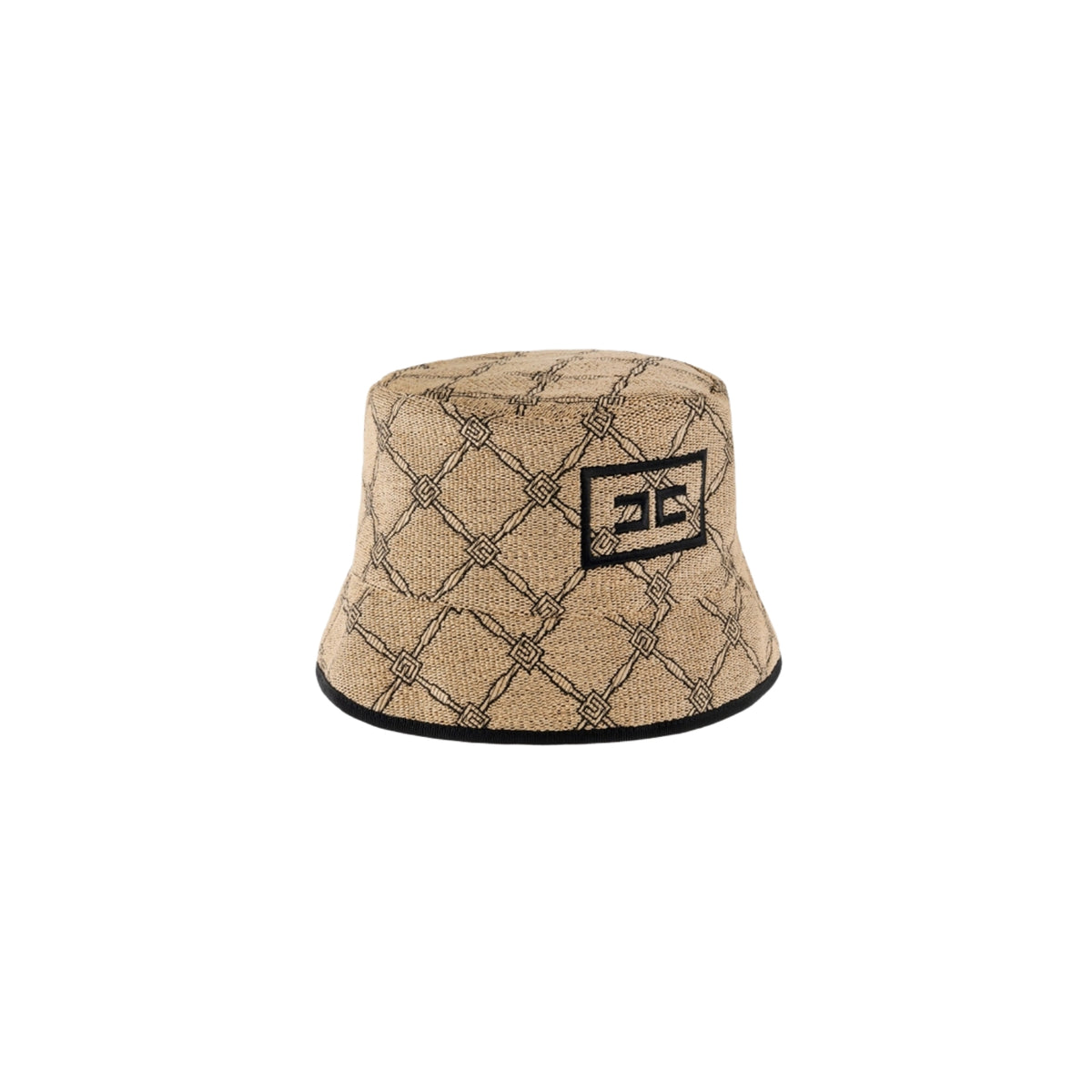 Cappello bucket in rafia a losanghe - Paglia