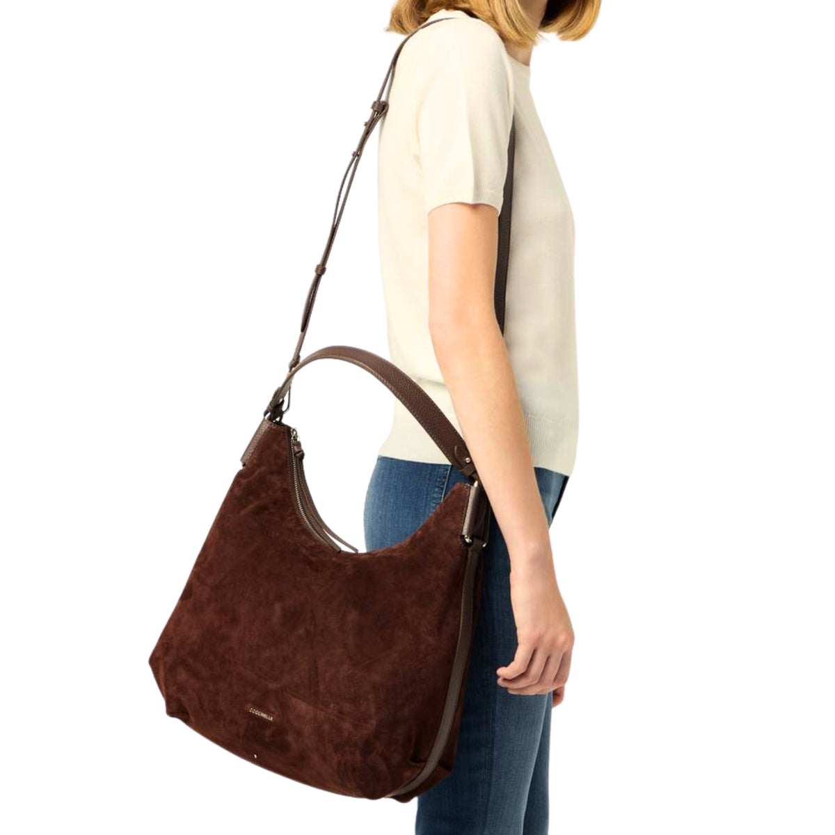 Borsa Rebekka medium dalla silhouette tondeggiante - Marrone