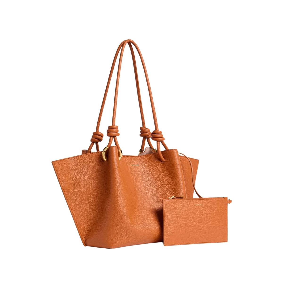 Borsa Finn in pelle e metallo - Tortora