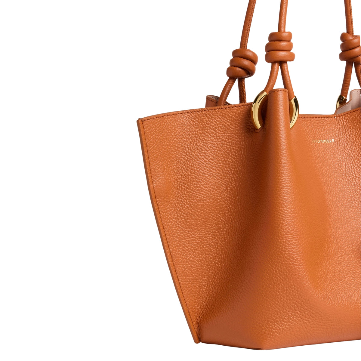 Borsa Finn in pelle e metallo - Tortora