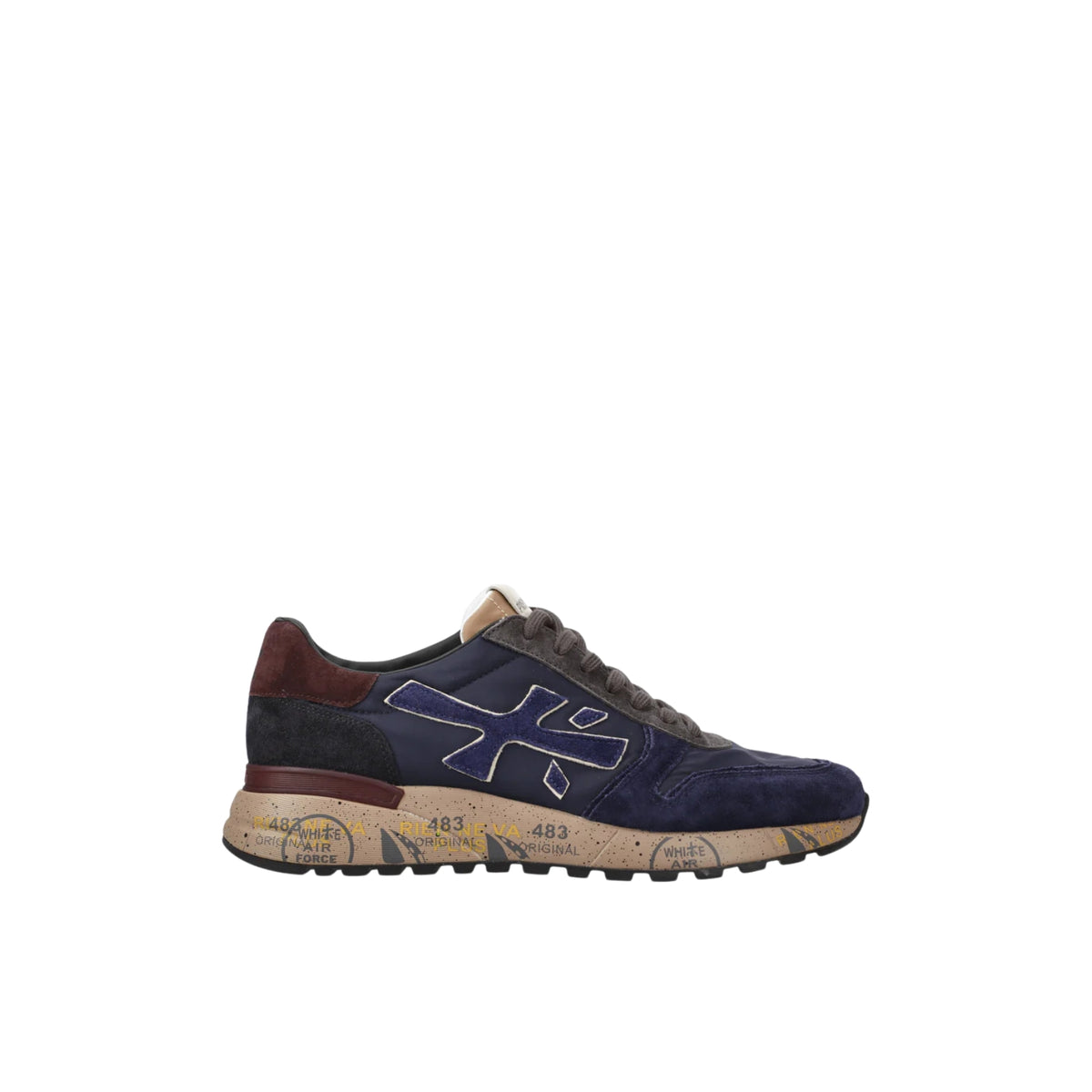 Sneaker Mick in mix materiali - Blu