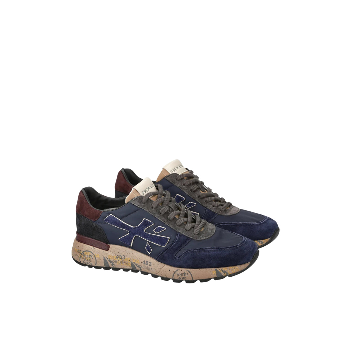 Sneaker Mick in mix materiali - Blu