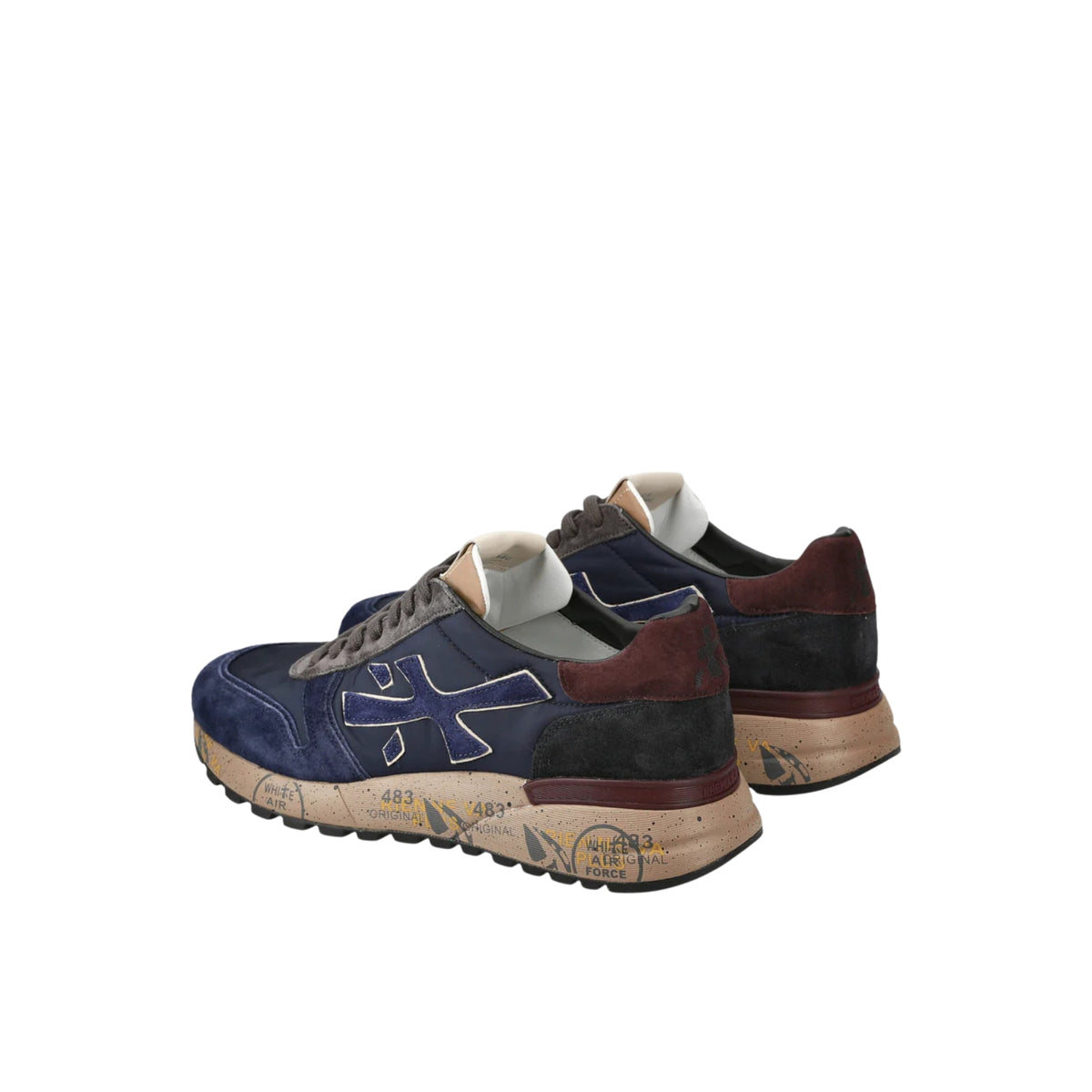 Sneaker Mick in mix materiali - Blu
