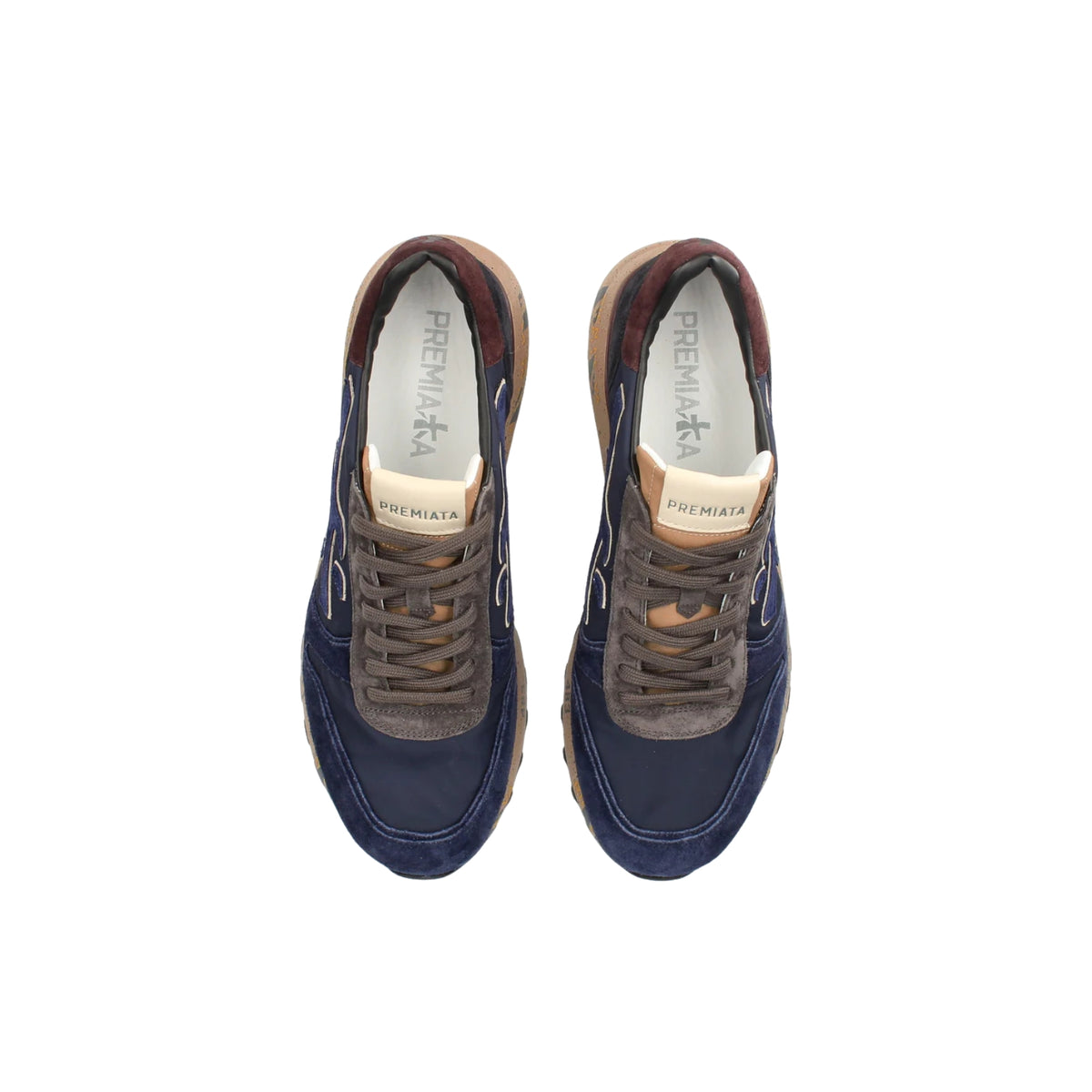 Sneaker Mick in mix materiali - Blu