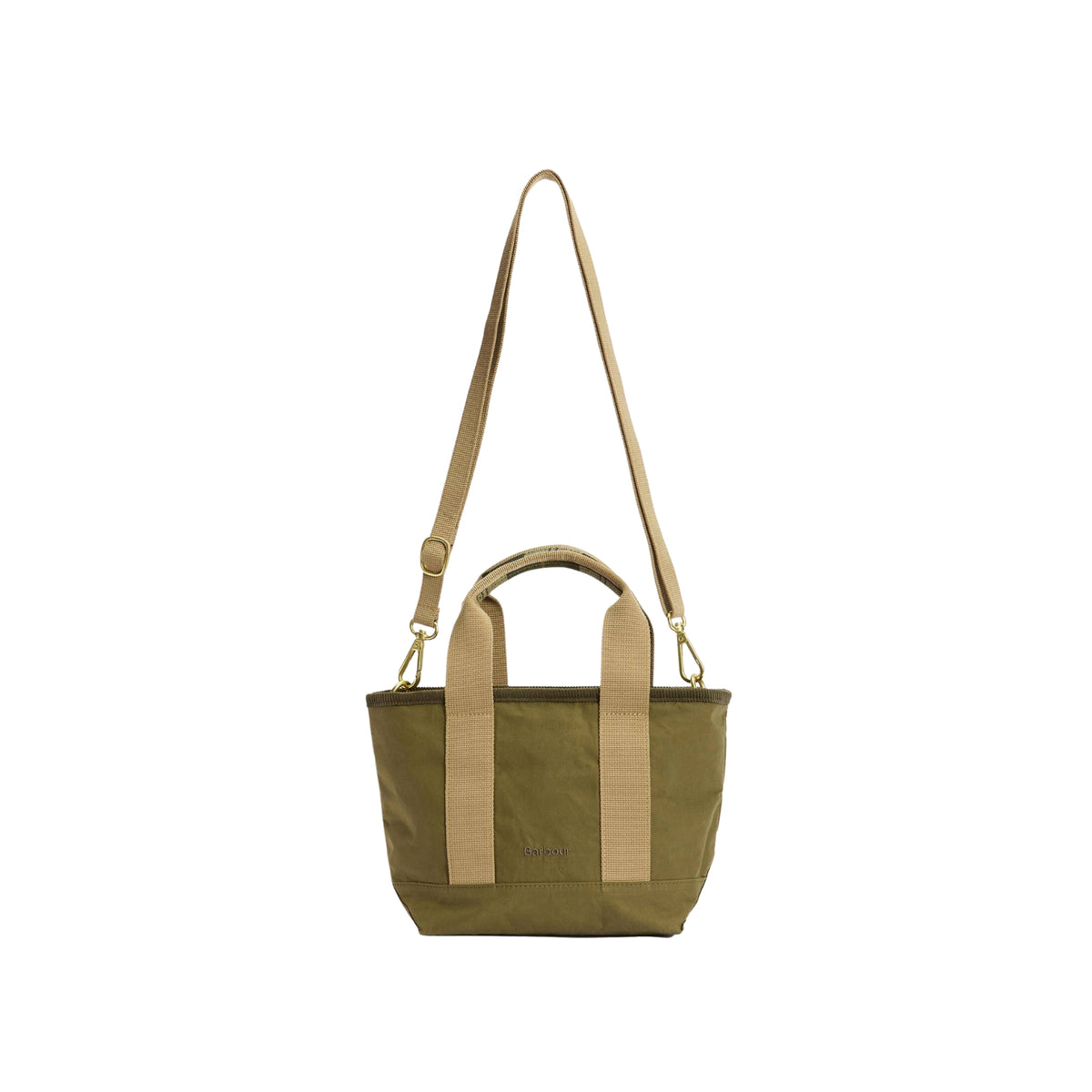 Mini borsa tote Mya in cotone cerato - Verde