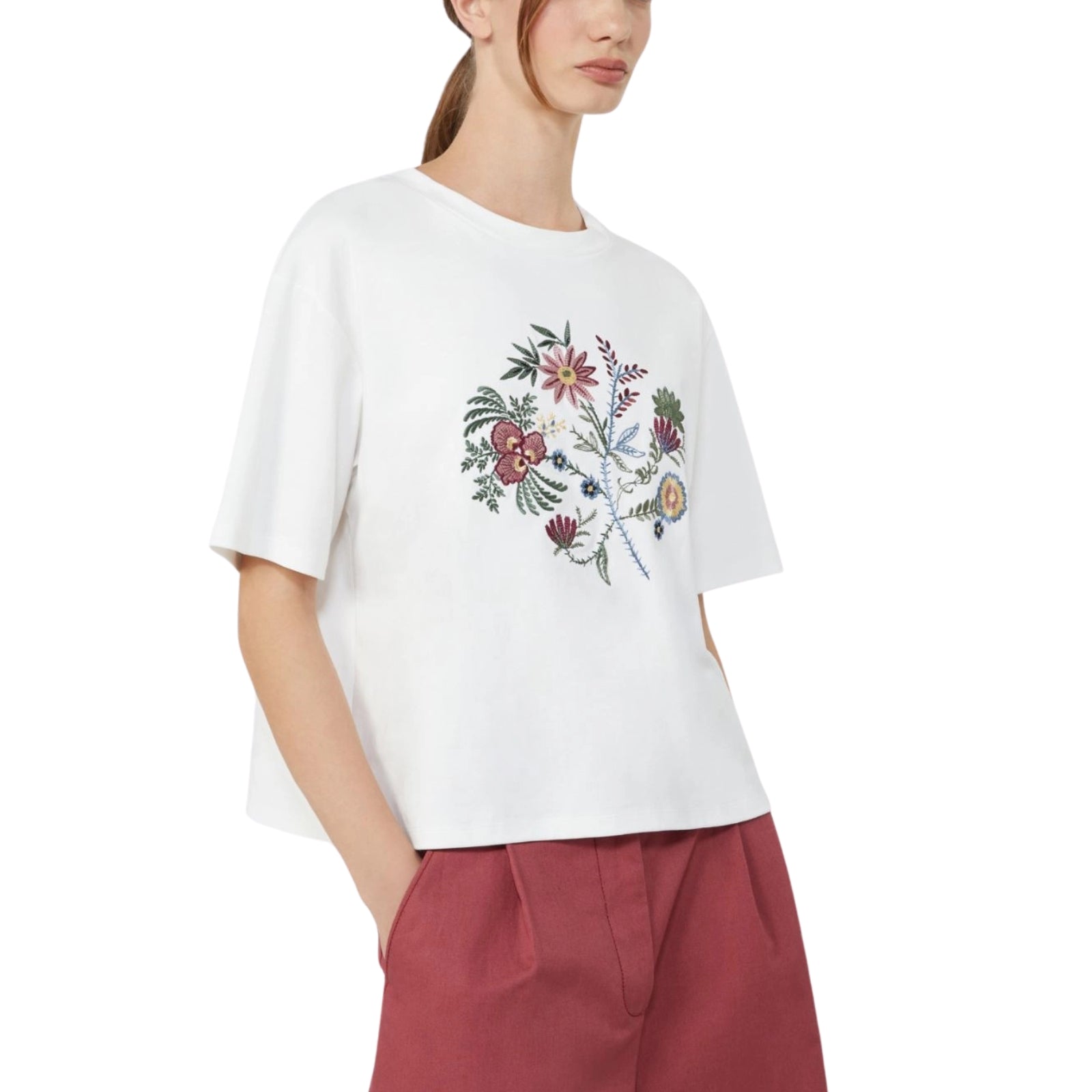 T-shirt in jersey di cotone con stampa