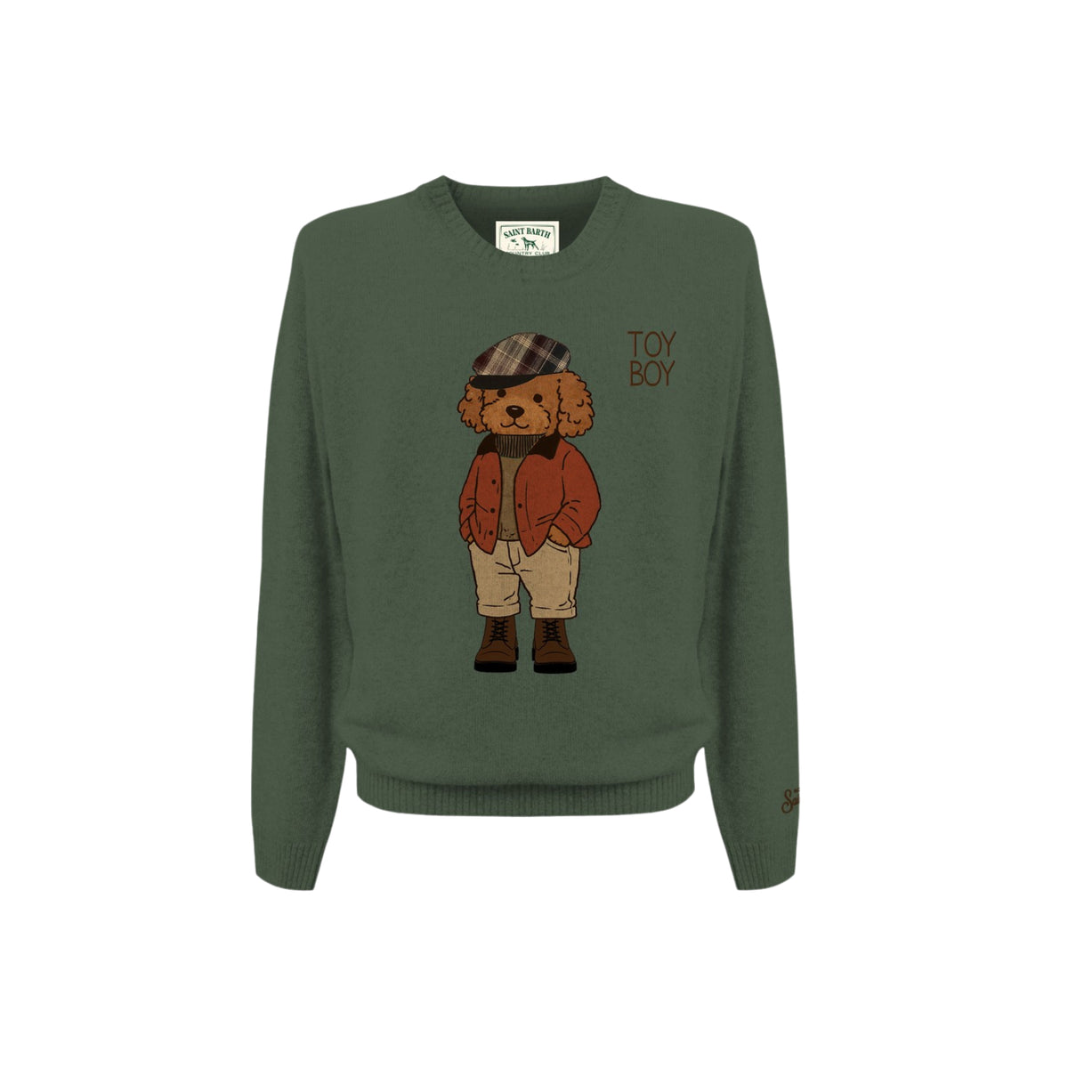 Maglia girocollo Heron in maglia con patch barboncino