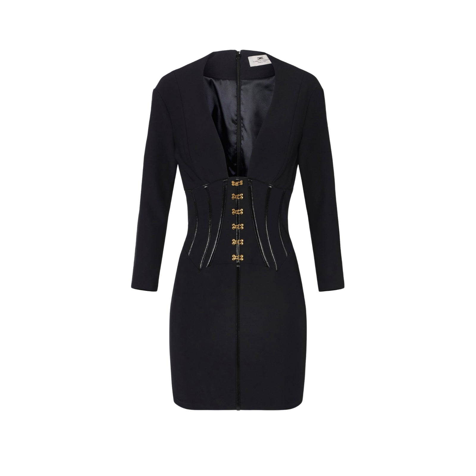 Abito in neoprene con dettagli corsetto