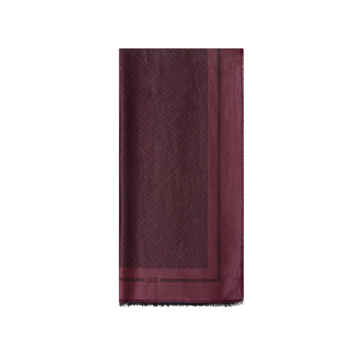 Sciarpa quadrata con pattern logo - Merlot