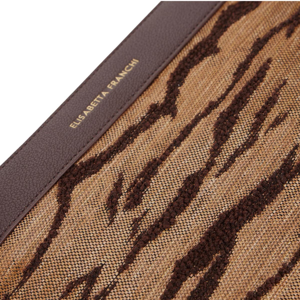 Borsa Pochette con stampa - Cammello