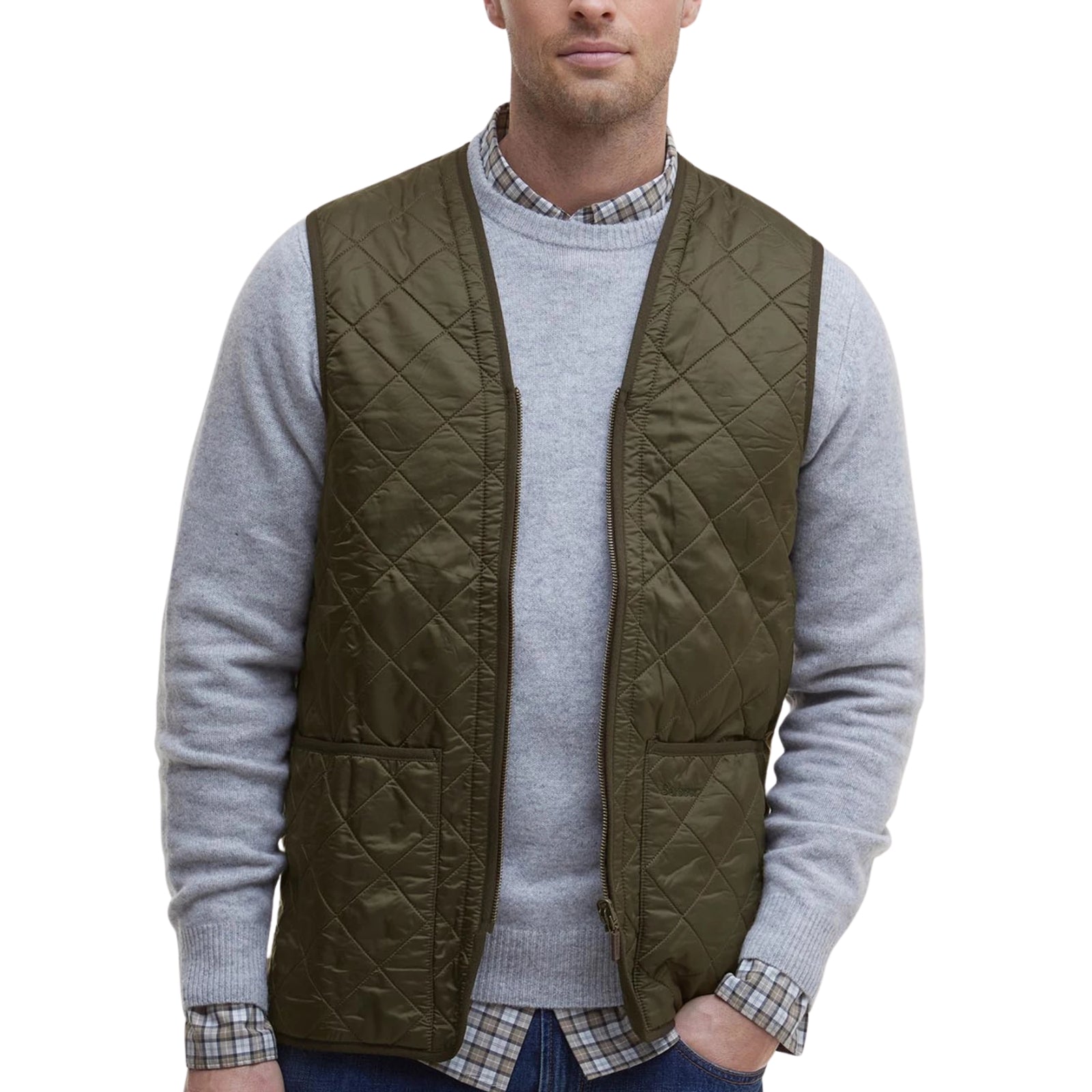 Gilet trapuntato/fodera con zip Polarquilt