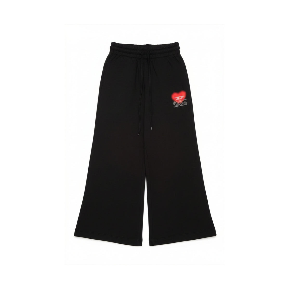 Pantalone tuta bambina con logo D sul cuore - Nero