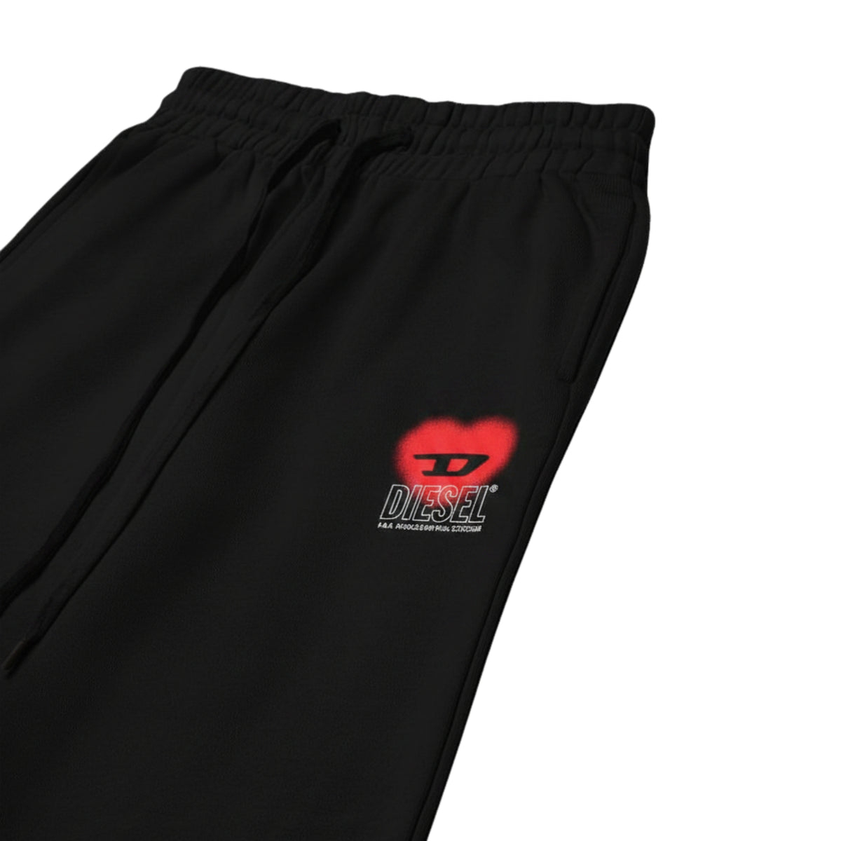 Pantalone tuta bambina con logo D sul cuore - Nero