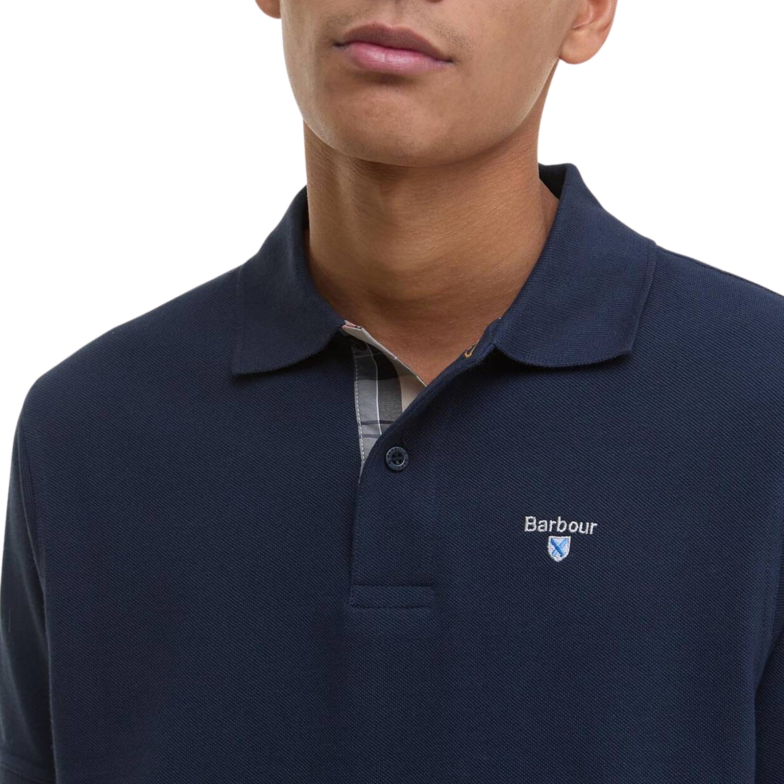 Polo in piqué di cotone - BLU