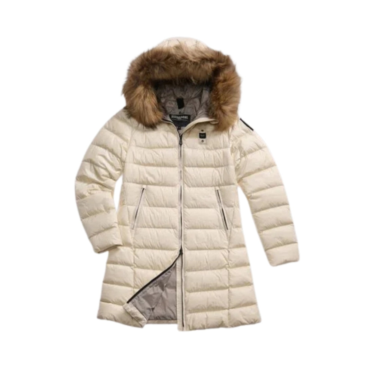 Piumino Kristin trapuntato con bordo pelliccia - Beige