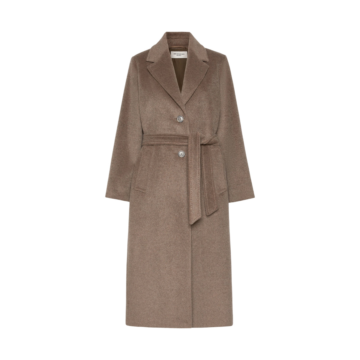 Cappotto lungo in orsetto di lana e alpaca
