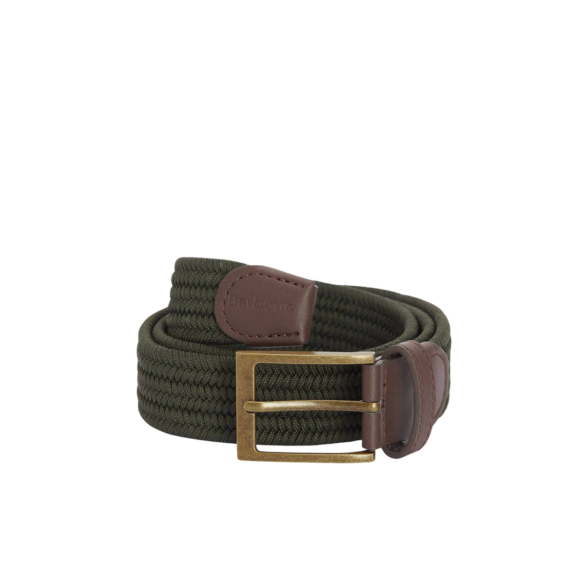 Cintura Nevis in fettuccia con fibbia ottone - Oliva