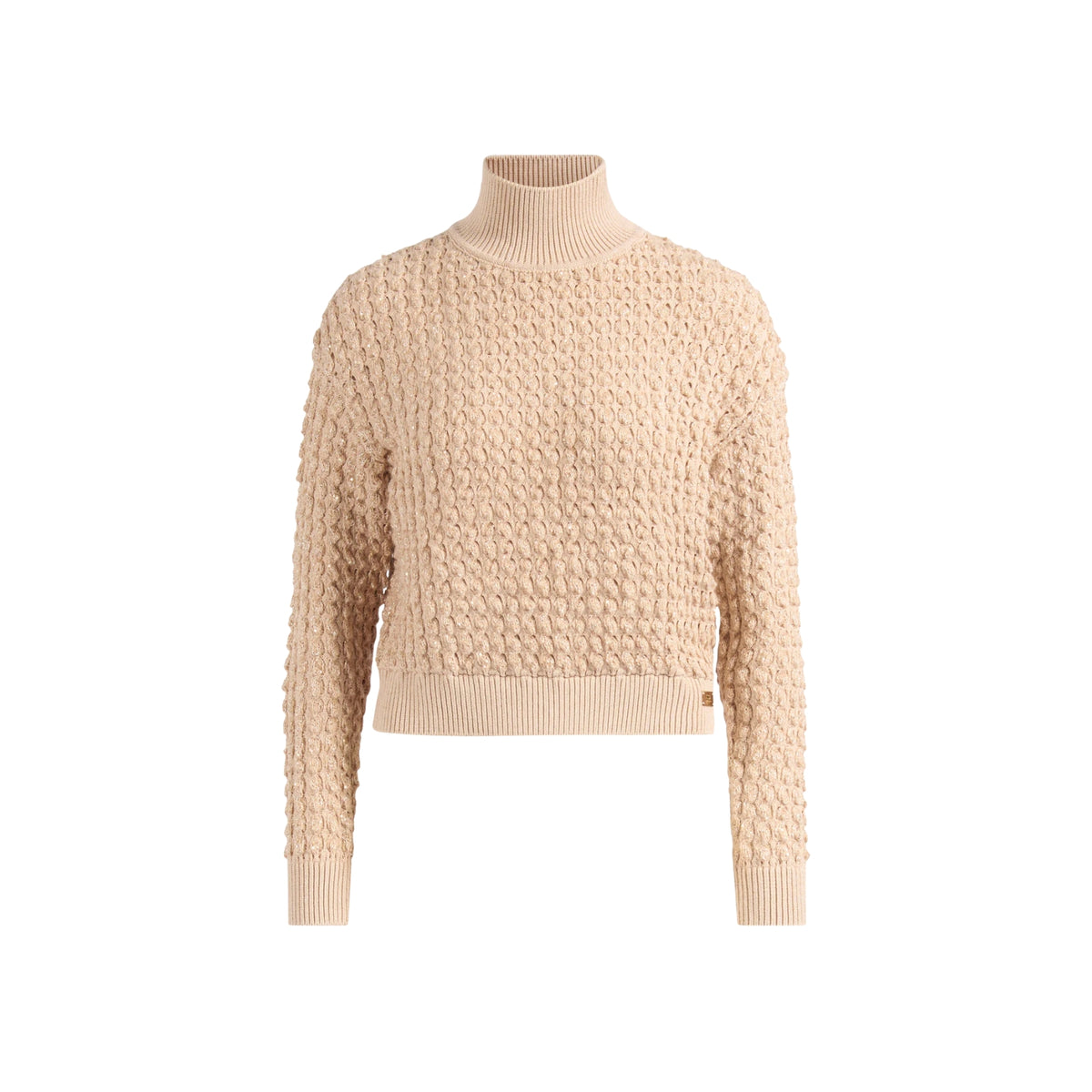Maglia in bouclé con micro-paillettes - Miele