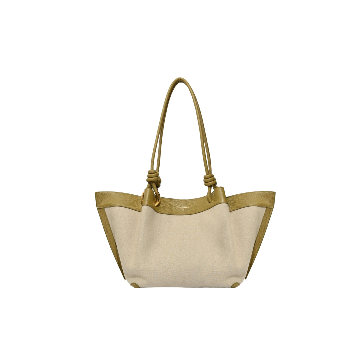 Borsa Finn in pelle e metallo - Verde