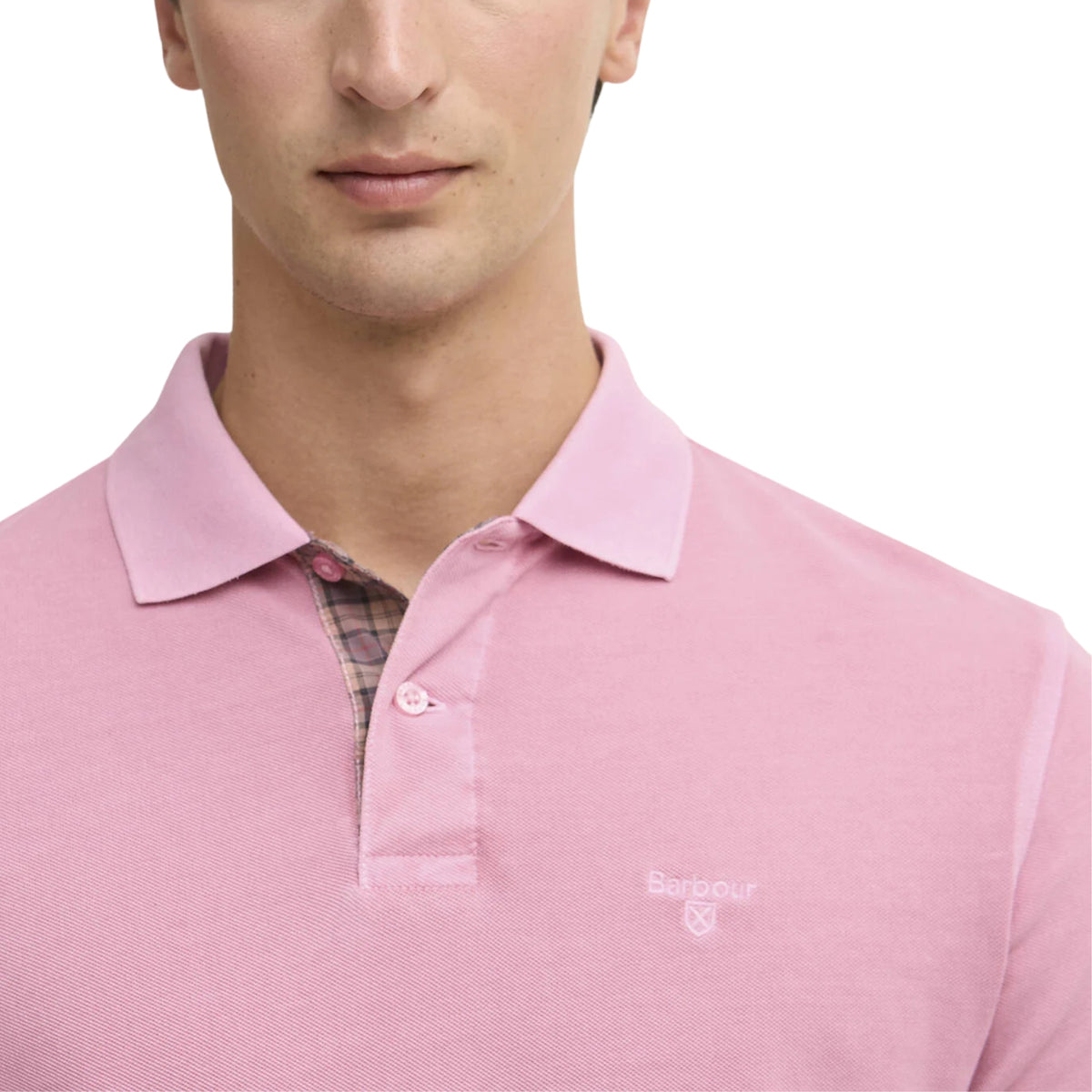 Polo Barbour piqué tinto in capo - Rosa