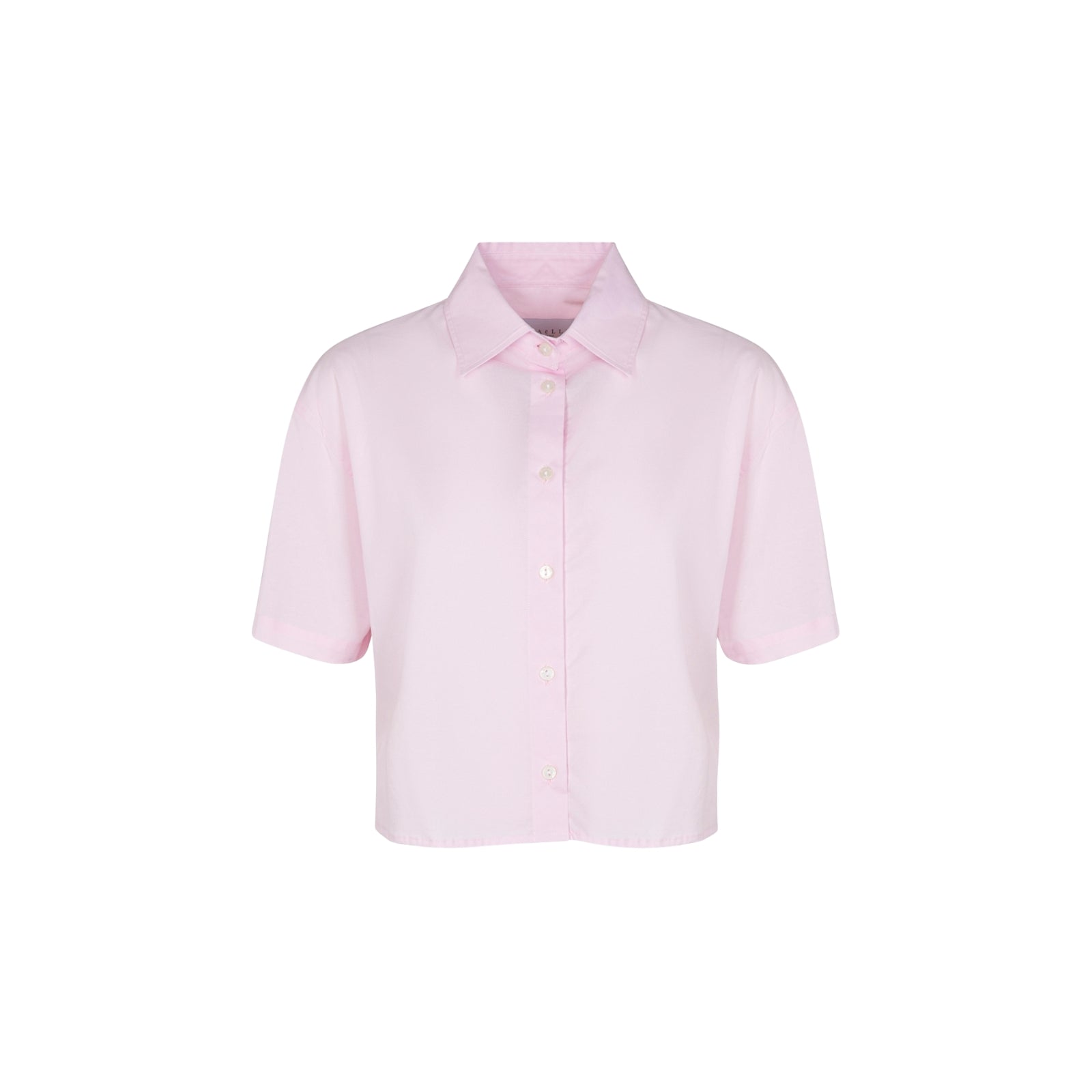 Camicia A Mezza Manica In Popeline Di Cotone