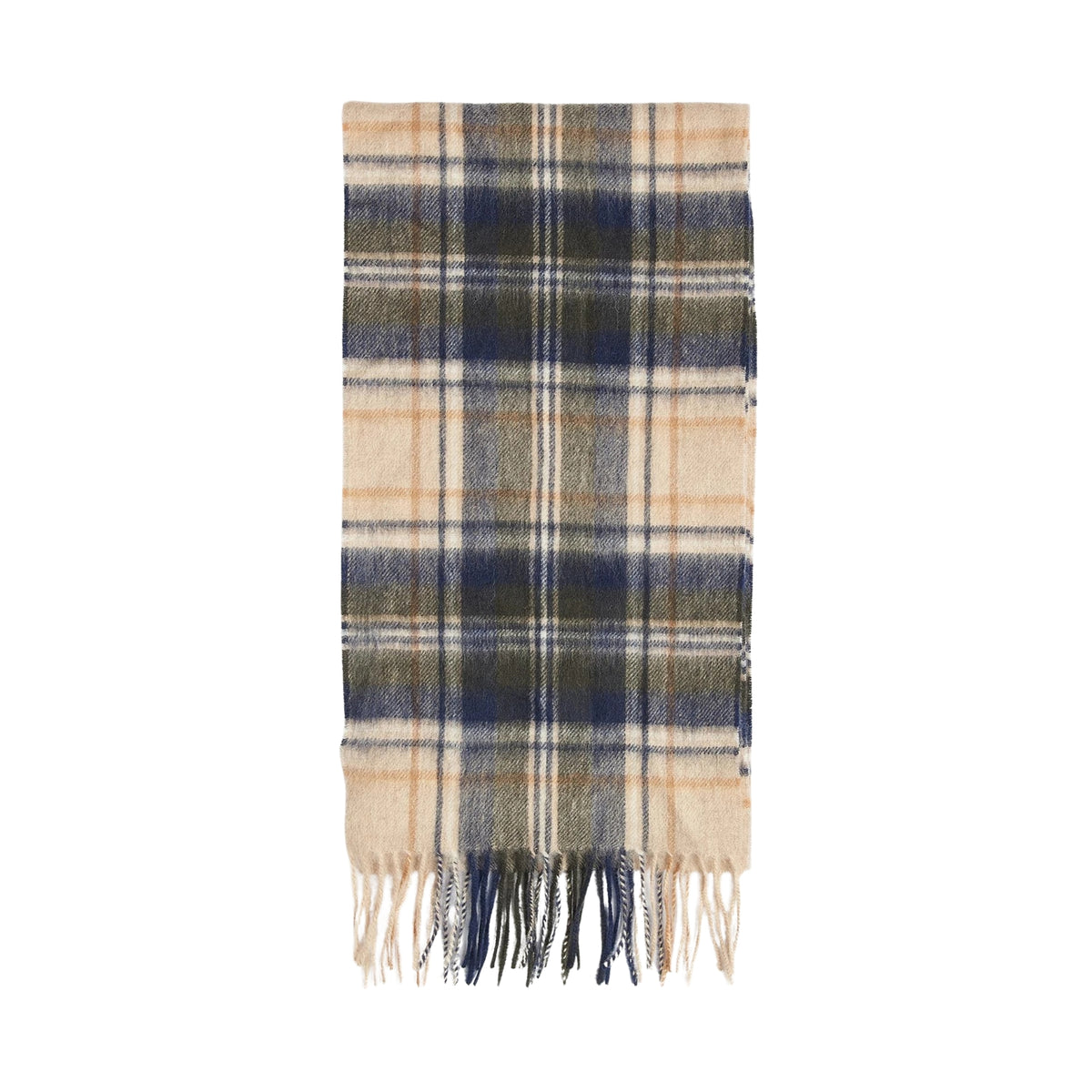 Sciarpa in lana e cashmere motivo check - Beige