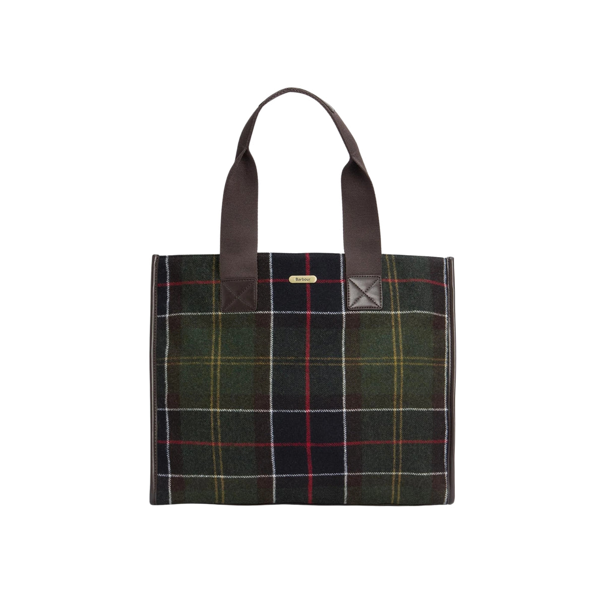 Borsa tote Turnberry in tartan - Verde