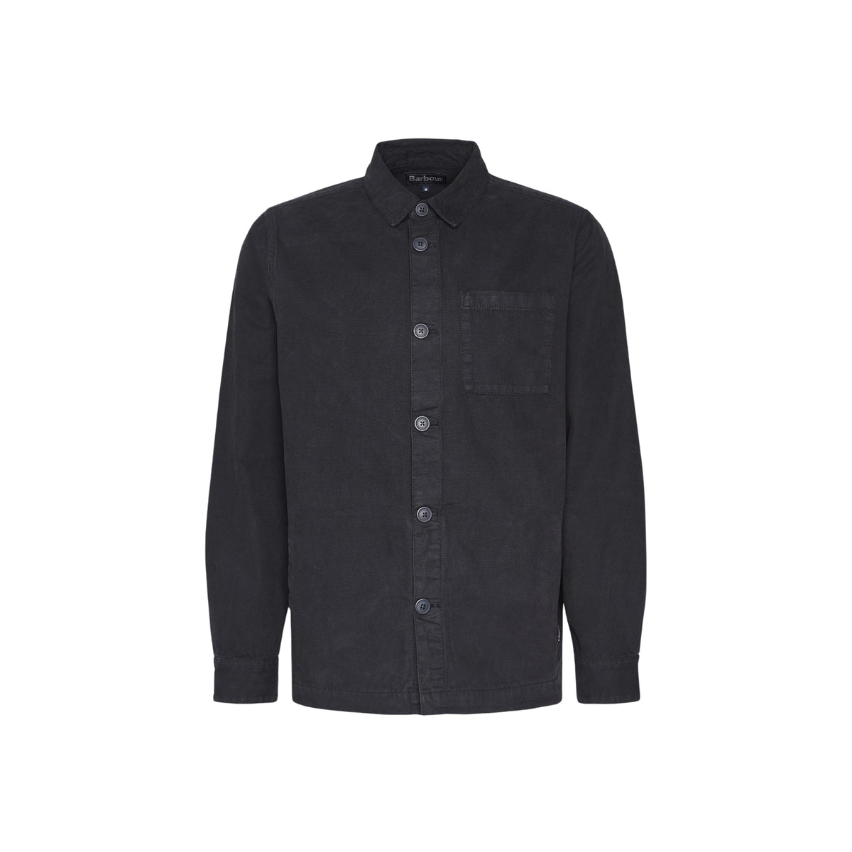 Overshirt in cotone con taschino firmato - Blu