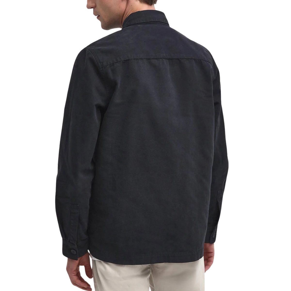 Overshirt in cotone con taschino firmato - Blu
