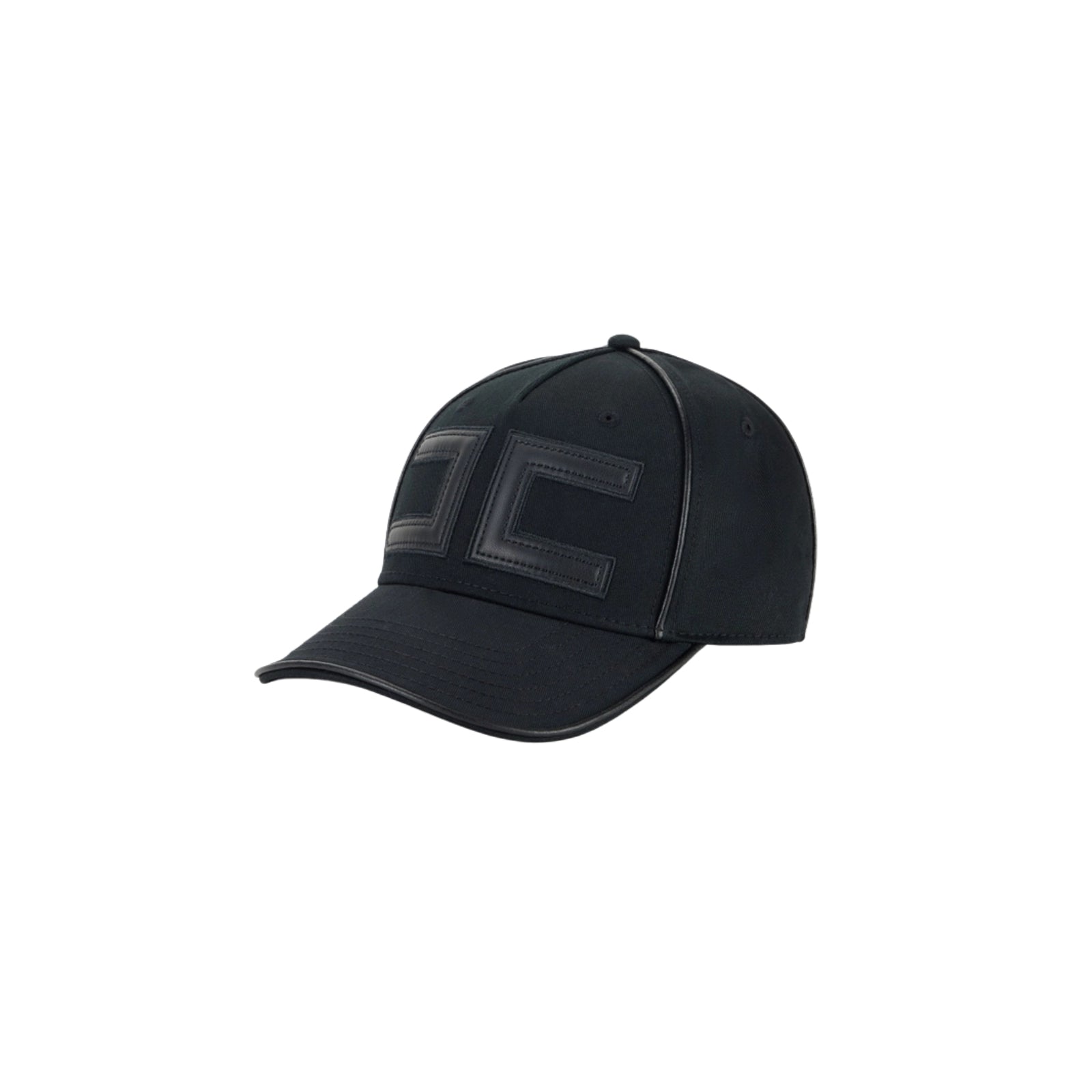 Cappello baseball in gabardina con logo - NERO