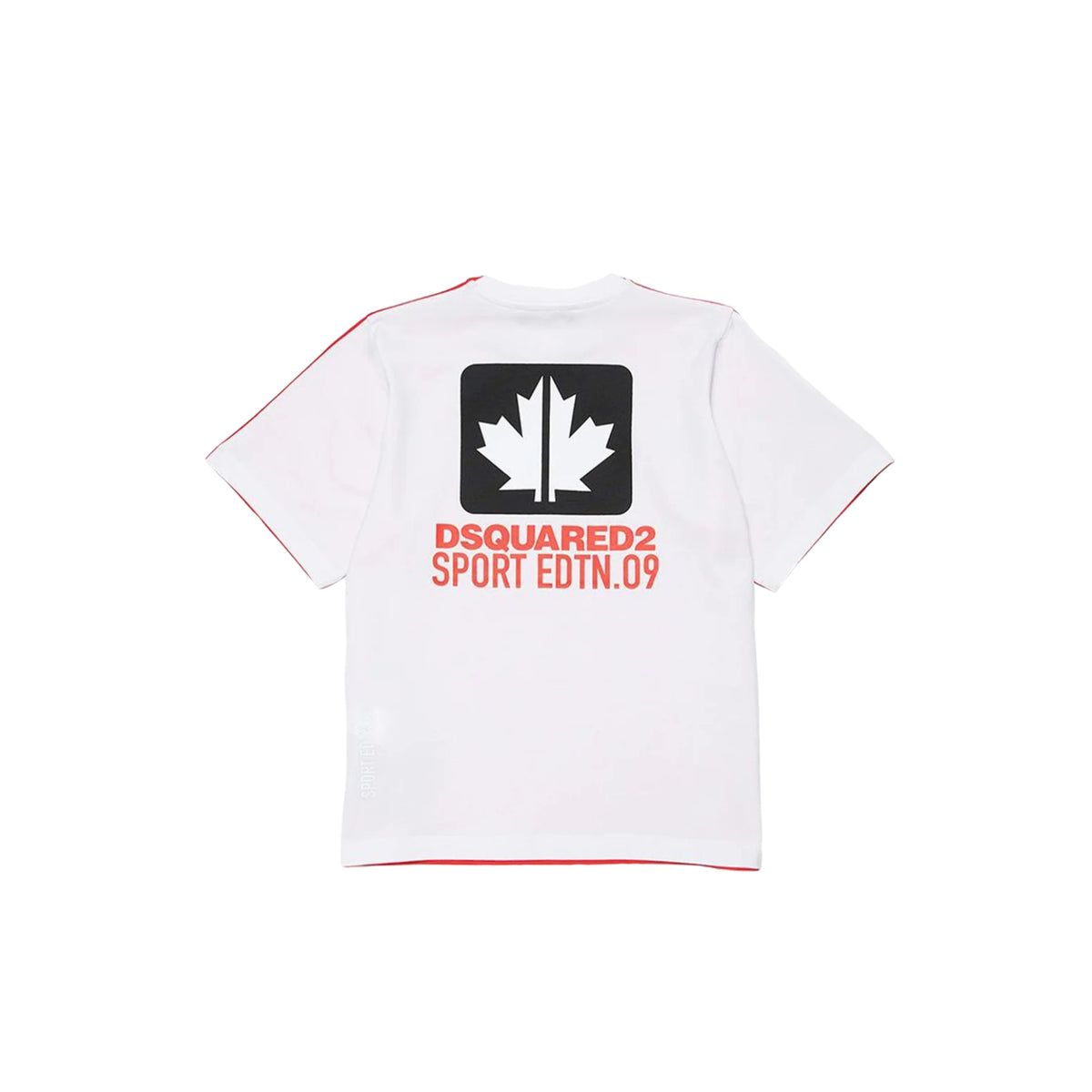 T-shirt slouch bicolore con grafica Leaf - Rosso