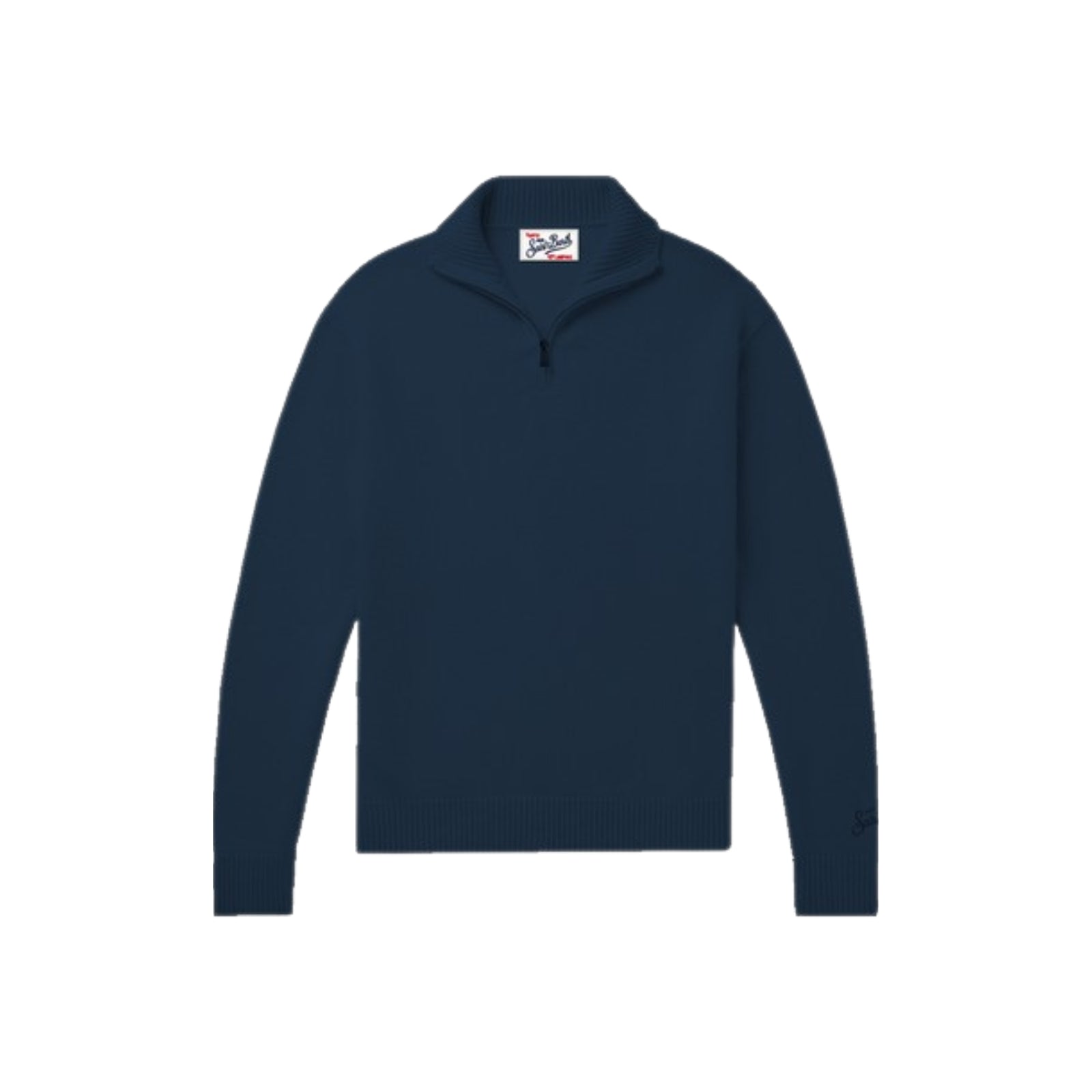 MC2 Maglia Jermyn in Lambswool con cerniera - Blu