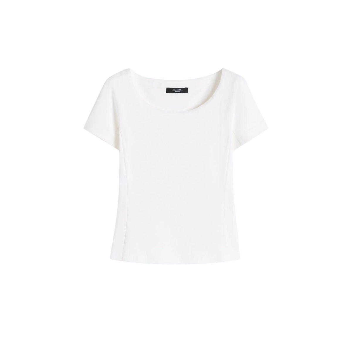 Top corto slim in jersey interlock - Panna
