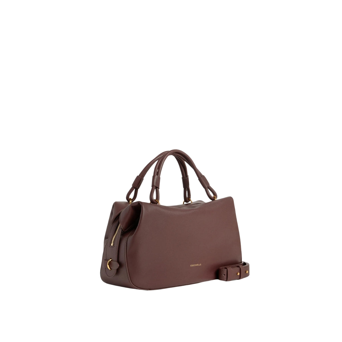 Borsa Lizzie con manici su ponticelli metallici - Berry