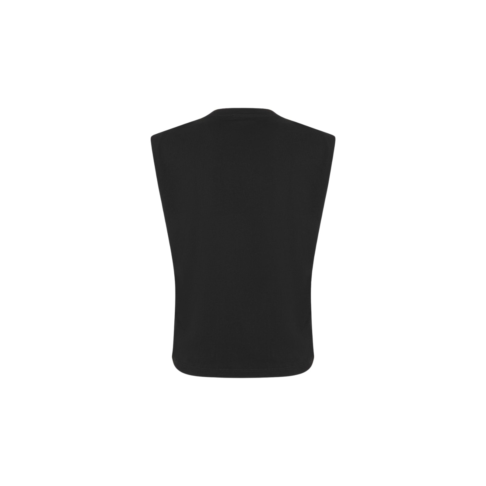 T-Shirt Smanicata E Logo Strass