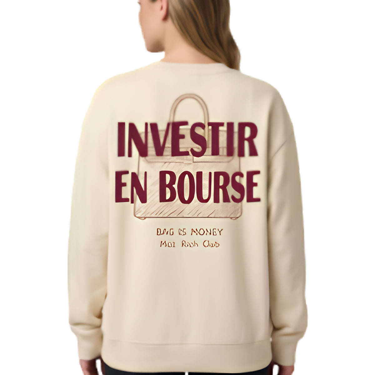 Felpa Stardust off white con stampa Investir En Bourse