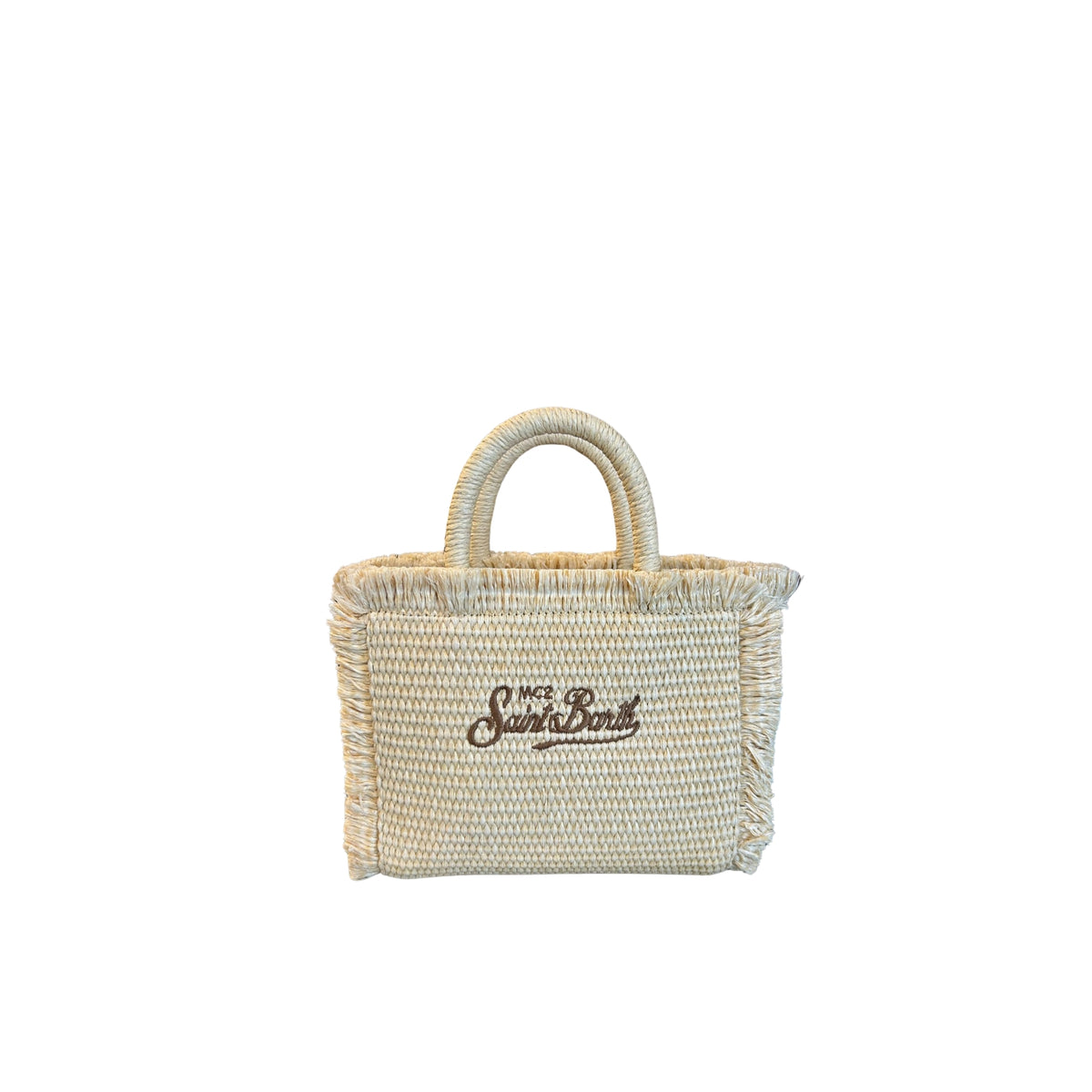 Mini Vanity in paglia con borchie - Naturale