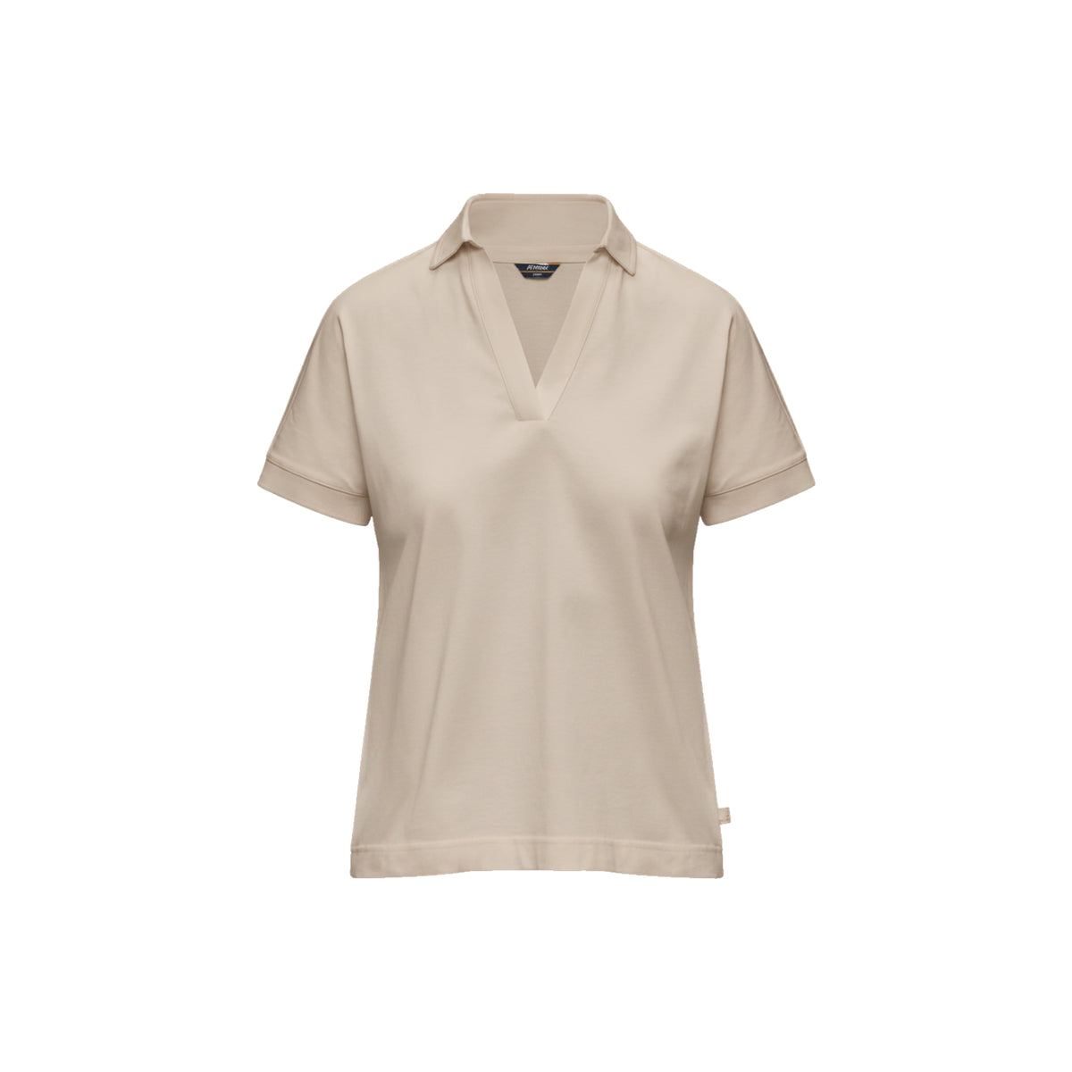 Polo Iselie scollo a V - Beige