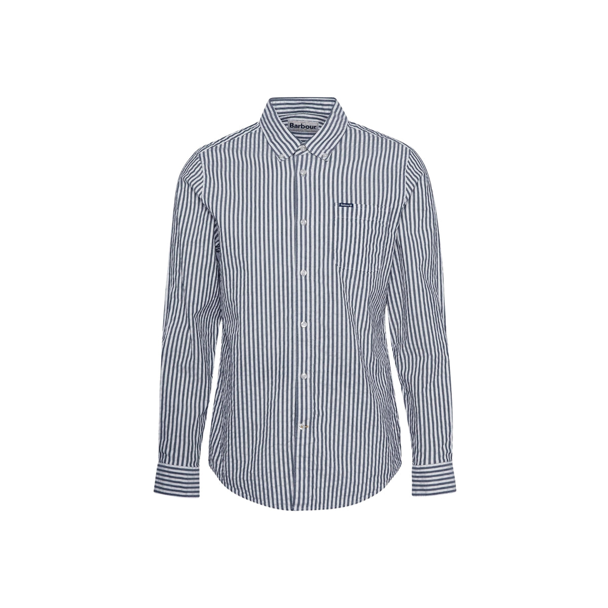 Camicia Cresswell in seersucker a righe - Blu