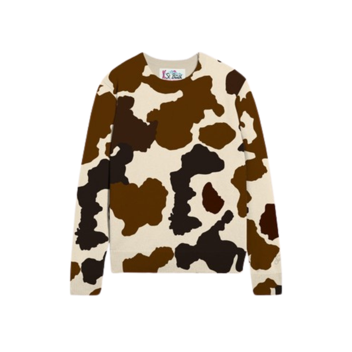 Maglione New Queen in misto lana merino e kashmir - Marrone