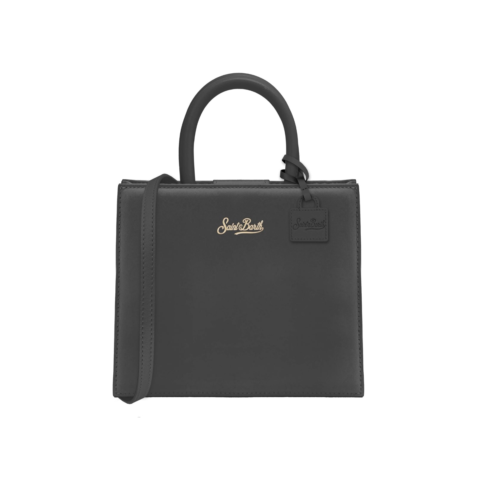 MC2 BORSA SHOP BAG MIDI IN PELLE - NERO