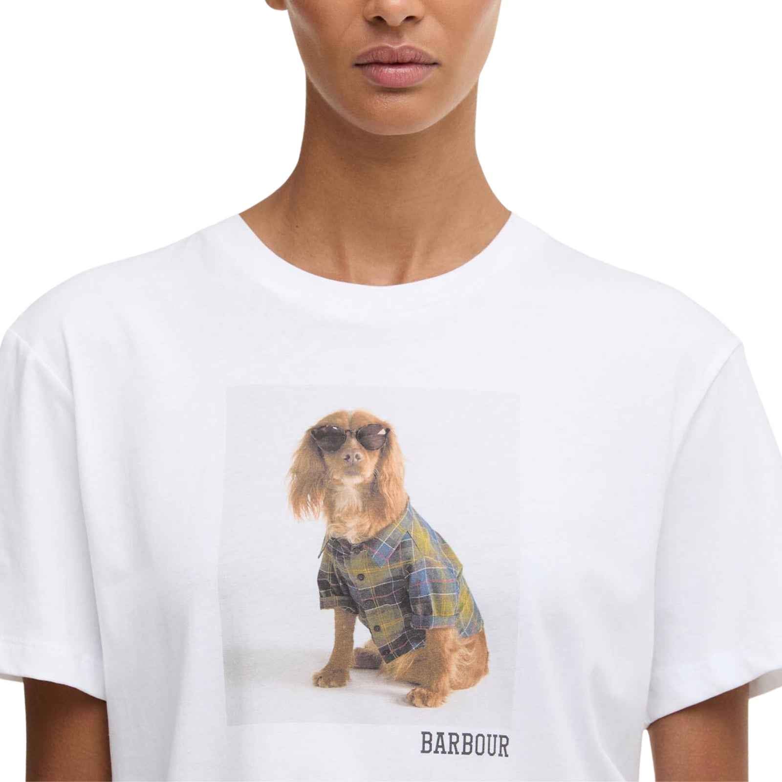 T-shirt Marine stampa con cane