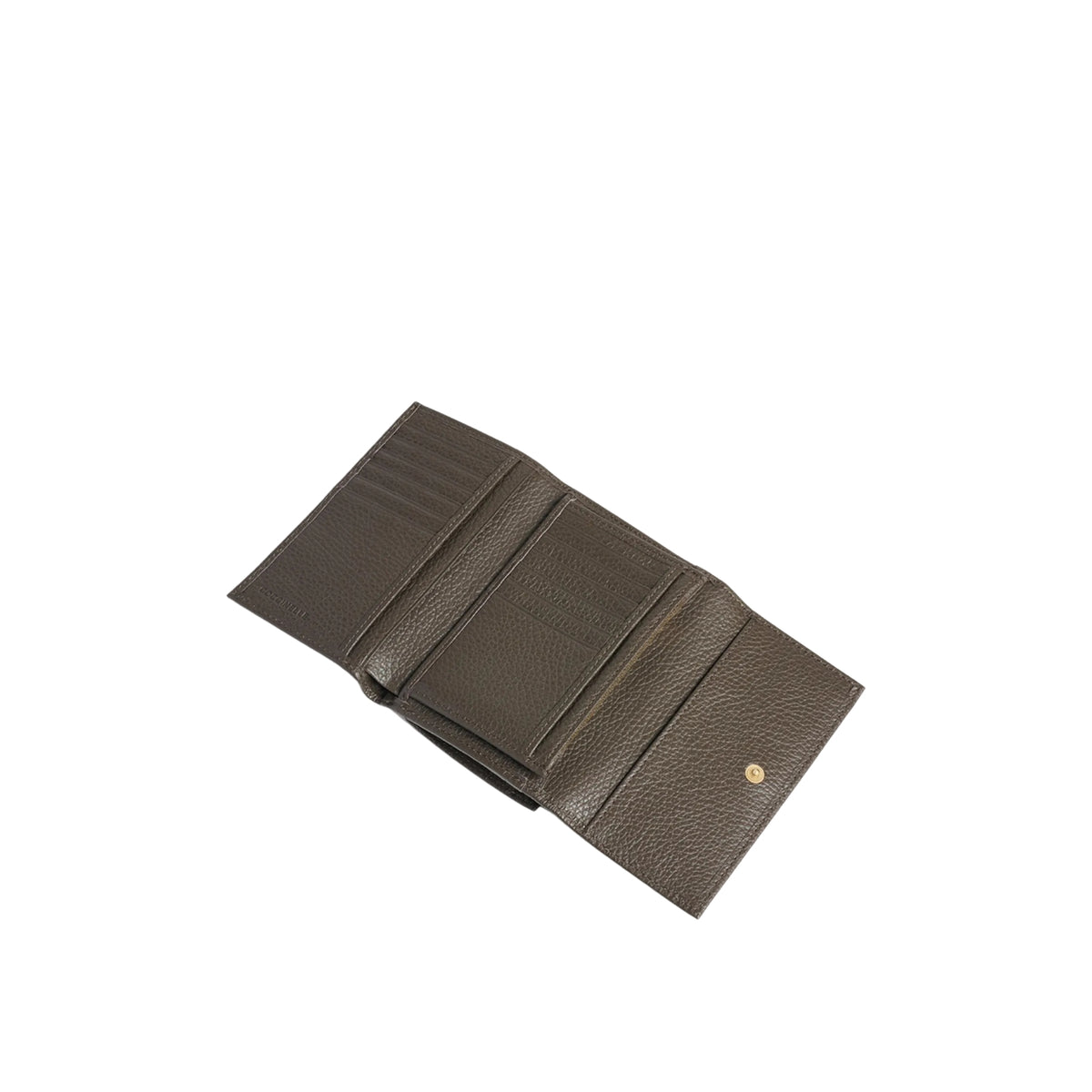 Portafoglio con patta linea Metallic - Fango