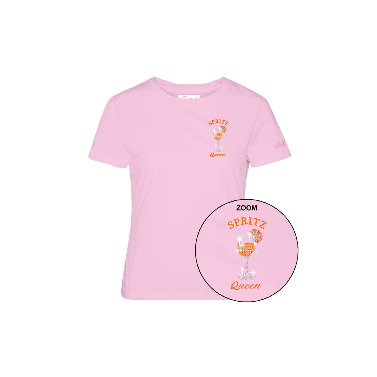 T-shirt Emilie con ricamo ironico - Rosa