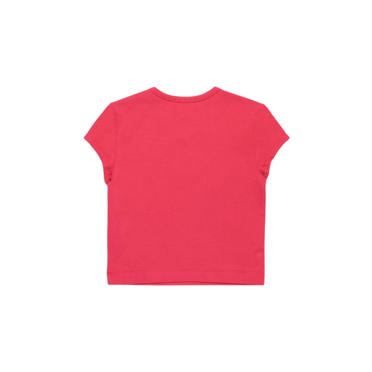 T-shirt bambina con ricamo logo Oval D - Rosa