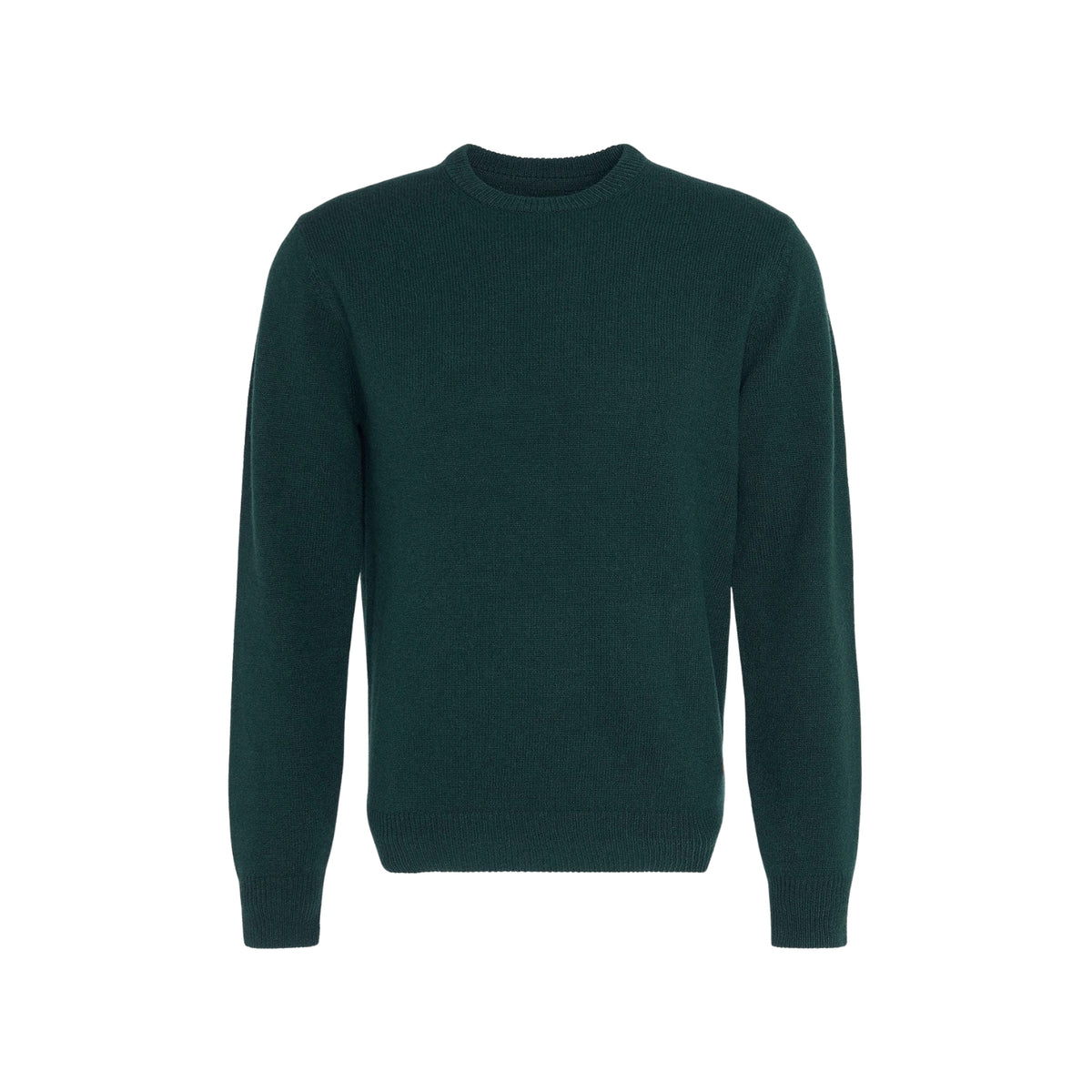 Felpa con toppe in pelle sui gomiti - Verde
