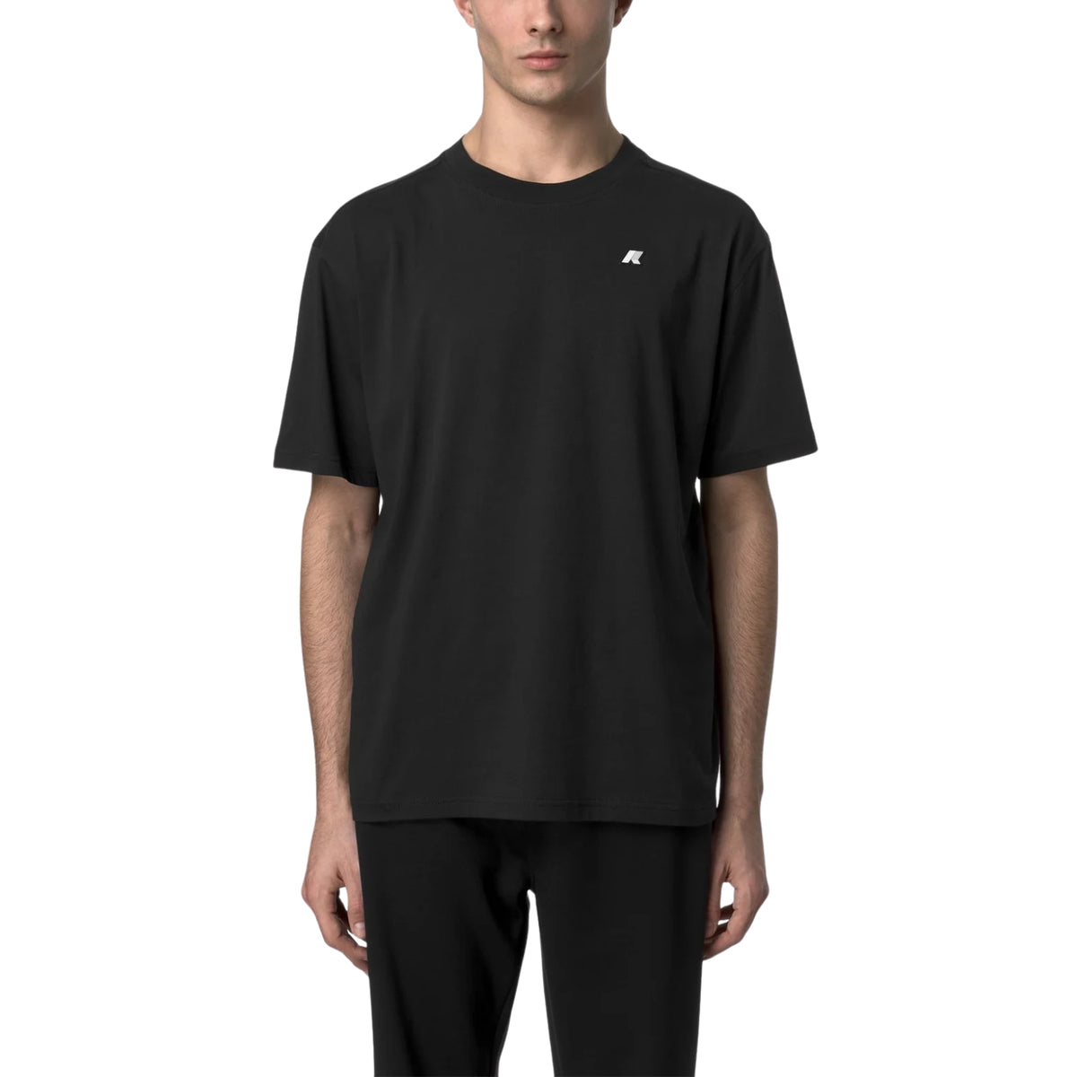 T-shirt Solo comfort in jersey di cotone - Nero