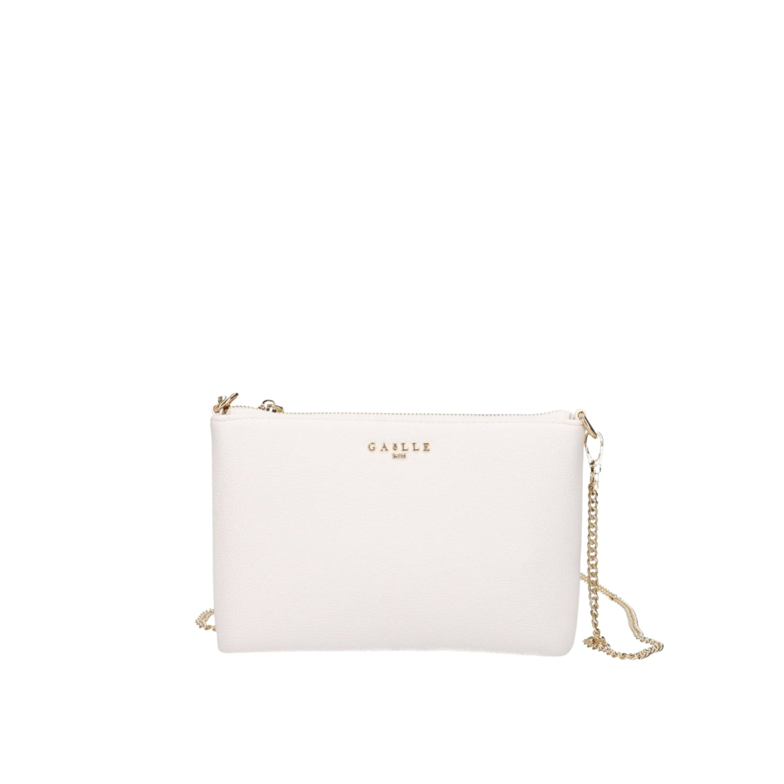 Mini pochette essential con tracolla catena - BIANCO