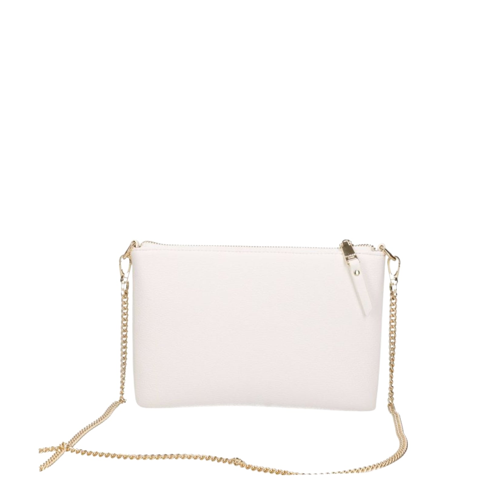 Mini pochette essential con tracolla catena - BIANCO